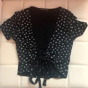 Brandy Melville Floral Rae Wrap Top